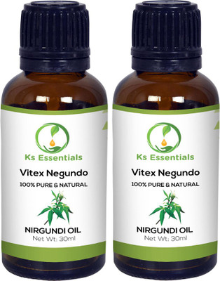 

Ks Essentials 100% Pure Nirgundi Essential Oil (Vitex negundo linn) Natural Therapeutic Grade(30ml)Each(30 ml)