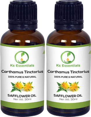 

Ks Essentials 100% Pure Safflower Oil (Carthamus tinctorius) Natural & Undiluted(30ml)Each(30 ml)