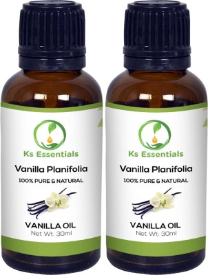 

Ks Essentials 100% Pure Vanilla Essential Oil Pure Natural & Undiluted For Skin care & Hair(30ml)Each(30 ml)