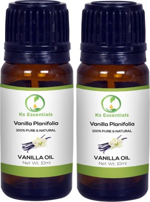 

Ks Essentials 100% Pure Vanilla Essential Oil Pure Natural & Undiluted For Skin care & Hair(10ml)Each(10 ml)