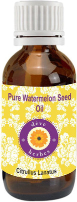 

Deve Herbes Pure Watermelon Seed Oil 100ml (Citrullus lanatus) 100% Natural Therapeutic Grade Cold Pressed(100 ml)