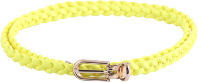 

Go India Store Women Yellow Genuine Leather Belt