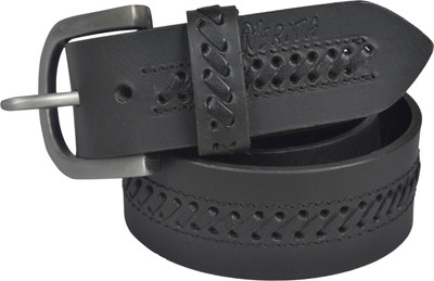 

NERITA Men Casual Black Genuine Leather Belt