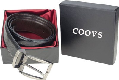 

COOVS Men Formal, Casual, Party Black Genuine Leather Reversible Belt, Black;brown