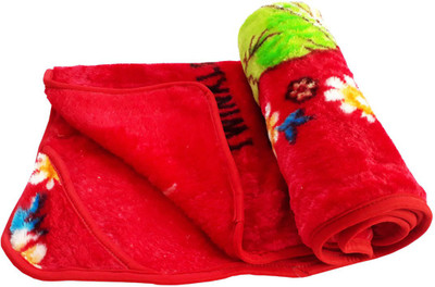 

Blue horse Printed  Mink Blanket(Poly Cotton, Rose Red