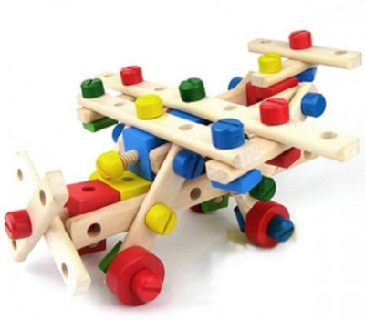 

SN toy zone High Quality Wooden Mechanics with Wooden Nuts and Bolts Modelling for Kids(Multicolor)