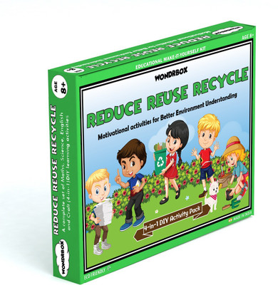 

WondrBox Reduce Reuse Recycle – DIY (4-in-1) learning activities kit – Age 8+ Board Game