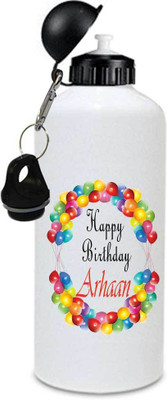 

Juvixbuy Happy Birthday Arhaan- Printed Sipper bottle With 1 Cap (Aluminium) 750ml 750 ml Sipper(Pack of 1, Multicolor), White