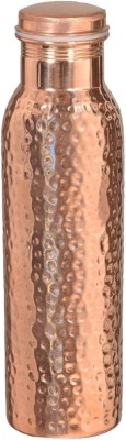 KUBER INDUSTRIES Hammered Lacqour Coated Anti Tarnished Leak Proof Pure Copper Bottle Set of 1 Pcs Large 1000 ML Handmade, Ayurveda and Yoga Bottle with Medicinal Benefits-COPBOT206 1000 Bottle(Pack of 1, Gold, Copper)