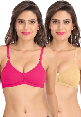 SONA by Sona 3/4th Coverage Everyday T-Shirt Bra Women T-Shirt Non Padded Bra(Pink, Beige)