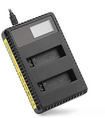 Action Pro Dual USB Battery Charger for GoPro Hero 6 5 Camera Battery Charger(Black)