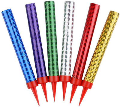 

kubergift Birthday Sparking candle big 15cm (Pack of 6) Candle(Multicolor, Pack of 6)
