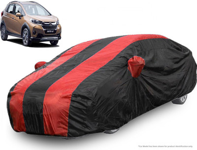 QualityBeast Car Cover For Honda WRV (With Mirror Pockets)(Red, Black)