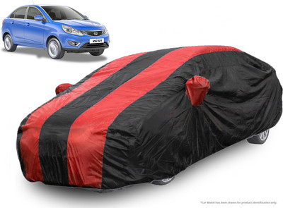 QualityBeast Car Cover For Tata Zest (With Mirror Pockets)(Red, Black)