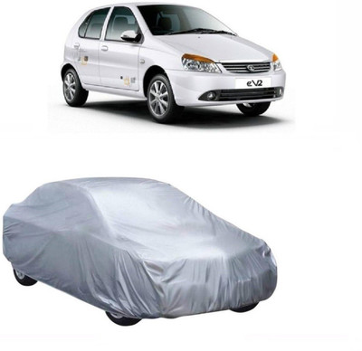 The Blue Car Cover For Tata Indica eV2 (Without Mirror Pockets)(Silver)