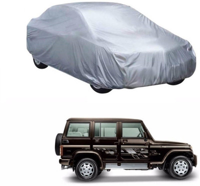 The Blue Car Cover For Mahindra Bolero (Without Mirror Pockets)(Silver)