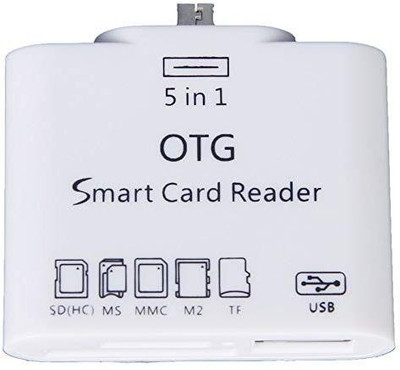 

DRUMSTONE 5in1 Microusb OTG Smart adaptor Sd(Hc) M2 Mmc Ms TF Connection Kit Card Reader(Multcolour)