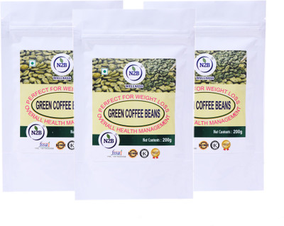 

N2B A++ Green Coffee Beans- Reduce Body Fat, Weight Loss, Control diabetes and cholesterol Instant Coffee Pack of 3 of 200 g Instant Coffee(3 x 200 g)
