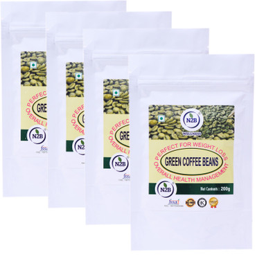 

N2B A++ Green Coffee Beans- Reduce Body Fat, Weight Loss,Control diabetes and cholesterol Instant Coffee Pack of 4 of 200 g Instant Coffee(4 x 200 g)