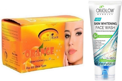 

Pink Root ORANGE BLEACH 250G WITH OXYGLOW SKIN WHITENING FACE WASH(Set of 2)
