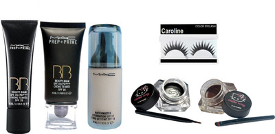 

caroline Eyelashes , Mac Prep+Prime BB beauty Blam cream , B B beauty Blam foundation , Hello Kitty two Eyeliner And Matchmaster foundation(Set of 5)