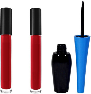 

Vedy Stylish Liquid Matte Smily With Eyeliner For Women and Girls (red)(Set of 3)