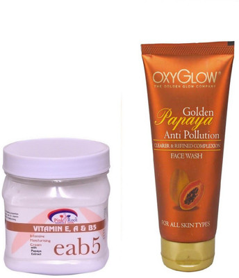 

Pink Root VITAMIN EAB5 CREAM 500ML WITH OXYGLOW GOLDEN PAPAYA FACE WASH(Set of 2)