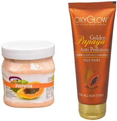 

Pink Root PAPAYA SCRUB 500ML WITH GOLDEN PAPAYA FACE WASH(Set of 2)