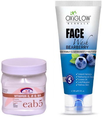 

Pink Root VITAMIN EAB5 CREAM 500ML WITH BEARBERRY FACE WASH(Set of 2)