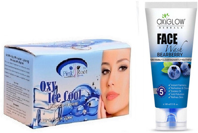 

Pink Root OXY ICE BLEACH 250G WITH OXYGLOW BEARBERRY FACE WASH(Set of 2)
