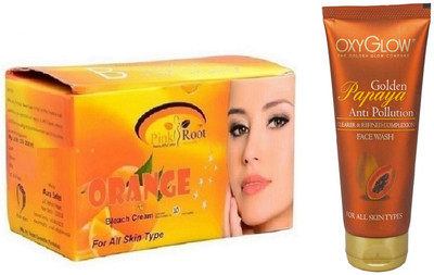 

Pink Root ORANGE BLEACH 250G WITH OXYGLOW GOLDEN PAPAYA FACE WASH(Set of 2)