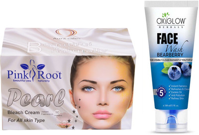 

Pink Root PEARL BLEACH 250G WITH BEARBERRY FACE WASH(Set of 2)