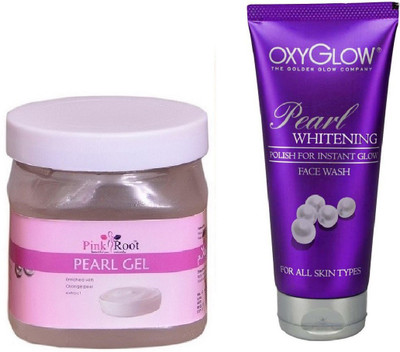 

Pink Root PEARL GEL 500ML WITH OXYGLOW PEARL WHITENING FACE WASH(Set of 2)