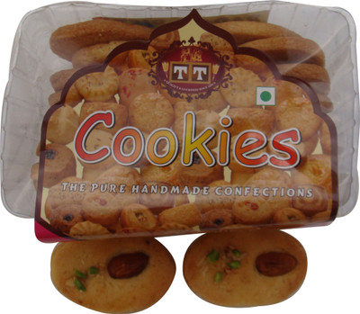 

TT T T HANDMADE BADAM PISTA COOKIES(400 g, Pack of 2)