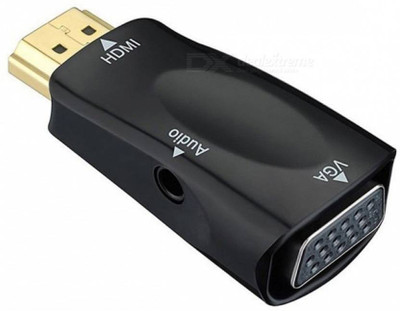 

XBOLT Hdmi To VGA Converter with Audio For Laptop, Desktop, Tablet HDMI Cable(Desktop, Laptop, Tablet, Black)