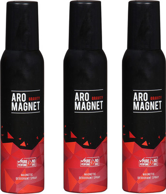 

AROCHEM ARO MAGNET GRAVITY - 03 PACK COMBO DEODORANT NEW LATEST COMBO PACK OF 3 200 ML BOTTAL PURE PERFUME NO ALCOHOL DYNAMIC DEODORANT BODY SPRAY Body Spray - For Men & Women(600 ml, Pack of 3)