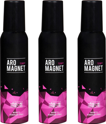 

Arochem ARO MEGNET TEMPT-3 COMBO DEODORANT NEW LATEST COMBO PACK OF 3 Body Spray - For Men & Women(600 ml, Pack of 3)