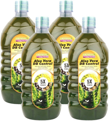

Herbal Trends Aloe Vera DB Control 5x. Power of 5 Rejuvenating Herbs - Healthy blood Sugar Care- Unadulterated -100% Natural 4000 ml(Pack of 4)