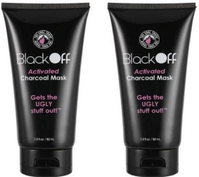 

SS Black Off Activated Charcoal Peel off Deep Skin Face Mask- Ideal for Black Heads, Blocked Pores, Acne Treatment & Oily Skin 2PC(82 ml)