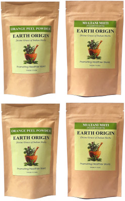 

Earth Origin Orange Peel Powder and Multani Mitti- Fullers Earth 200 gms each (400 gms)(400 g)