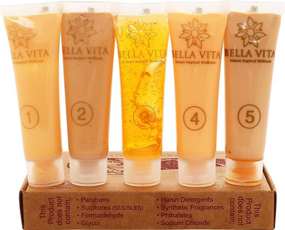 

BellaVita Organic Home Use - Orange Moisturizing Facial Kit (Chemical Free - Single Use) (Unisex) 50 g(Set of 5)