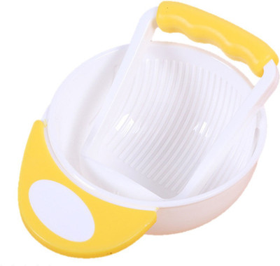 

ae Mash and Serve Bowl for Making Homemade Baby Food / Baby Food Masher/ Feed bowl/ - Food grade PP(Yellow)