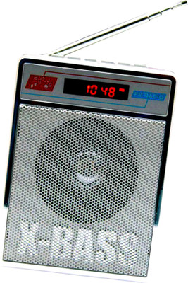 

CRETO SL413 Best Quality Sound Fm Radio Supports USB pen-drive, aux memory card FM Radio(Silver)