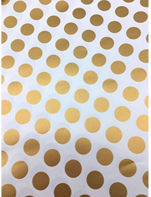

Satyam Kraft polka dot golden 10 pcs (gold color) with 10 tags birthday, checks print, decorative, trendy, pastel colour, mix print paper Gift Wrapper(golden)