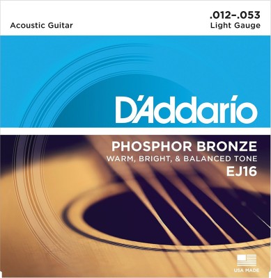 D'ADDARIO Acoustic EJ16 Acoustic 12-53 Light Guitar Strings Guitar String(6 Strings)