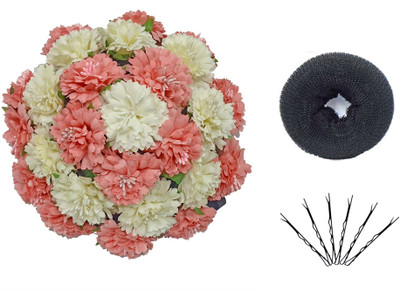 

Fully Beautiful Gajra For Festival Seasons, wedding, Party, hair bun Donu, & Bobby pins, Perfect Gift For Girlfriend From Boyfriend Hair Accessory Set, Bun, Hair Pin(Multicolor)