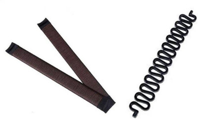 

KashQueen Stylish Hair Bun Maker(2 Pcs) with French Braiding Tool Braider for Womens Braid Extension(Black)