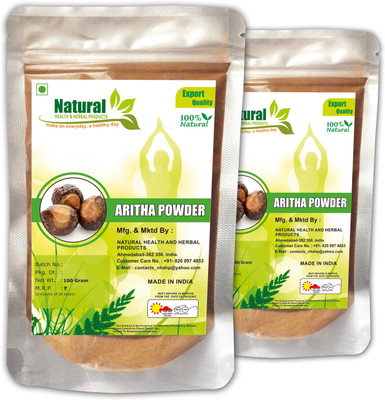 

Natural Health and Herbal Products Natural Aritha(Reetha) Soapnut Powder (Pack of 1 of 100gm each) 200 Gram(200 g)