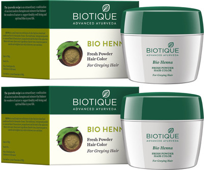 

Biotique Bio Fresh Heena Powder Hair Color Pack of 2pc (Greying Hair )(180 g)