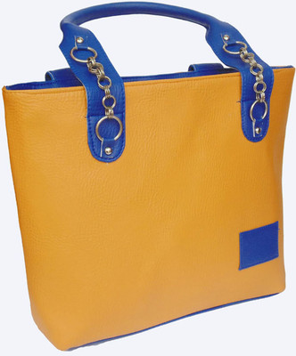 

raj collection Hand-held Bag(Yellow, Blue), Blue;yellow